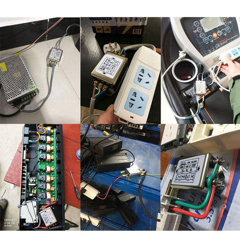 Noise Suppressor Power EMI Filter Terminal Single-Phase Line-Conditioner JREle AC 115/250V 20A
