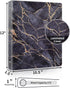 3 Ring Binder 1 Inch, SUNEE Cute Binder with 2 Pockets, Decorative Black Marble Three Ring Binder Heavy Duty (Fit 8.5x11 Inches) for School Supplies, Office Binder Supplies by SUNEE