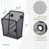 Performore 2 Pack Magnetic Metal Mesh Pen Holder, Black Stainless Steel Pencil Holder for Home or Office