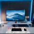 Large Gaming Mouse Pad for Desk, Pink Peony Flowers Eucalyptus Leaves, Extended Big Computer Keyboard Pad