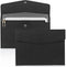 Toplive Document File Folder - Waterproof Thin PU Leather A4 Envelope Folder with Magnetic Closure, Black