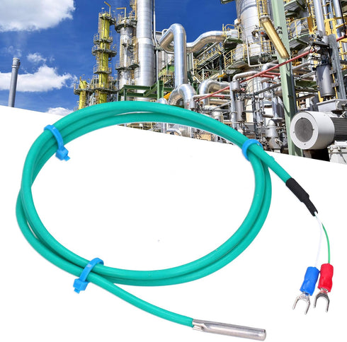 K Type Thermocouple, Silicone Temperature Sensor with Soft Cable, Green 5x30mm Stainless Steel Probe
