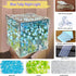 C&M 21 LED Tulip Night Light, Decorative Table Lamp with Mirror, Flowers, Handmade DIY Magic Cube Design (Blue)