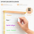 Clear Gold Glass Weekly Dry Erase Calendar 15x11", Menu & Meal Planner with Wood Decoration, Marker Holder and 4 Markers