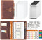 Leather Binder Budget with Cash Envelopes, Handmade A6 Money Saving Planner, Brown