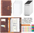 Leather Binder Budget with Cash Envelopes, Handmade A6 Money Saving Planner, Brown