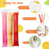 200 Pcs Disposable Popsicle Mold Bags,BPA Free,Easy-Fill, No-Spill Freezer Ice Tubes With Zip Seals for Healthy