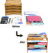 SONGMICS Bamboo File Organizer Paper Sorter with 5 Adjustable Shelves, Top Storage Compartments, Natural UOFS44Y