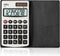 Deli Standard Function Basic Calculator, Solar Battery Dual Power Office Calculator with Cover, Metal Panel