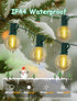 25FT G40 27 Bulbs, LED Outdoor Christmas String Lights Waterproof, Hanging Globe Patio Lights with LED Shatterproof