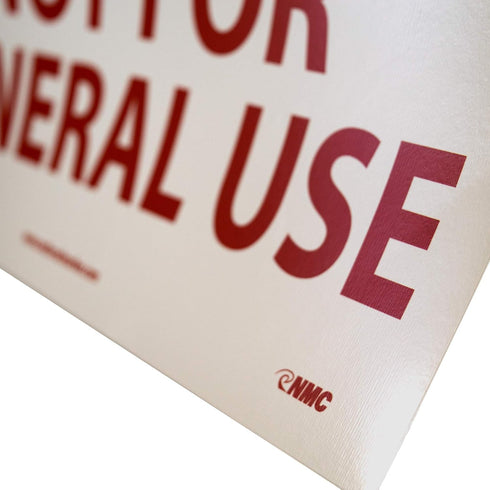 NMC M45PB EMERGENCY EXIT ONLY NOT FOR GENERAL USE Sign, 14 in. x 10 in., Adhesive Backed Vinyl
