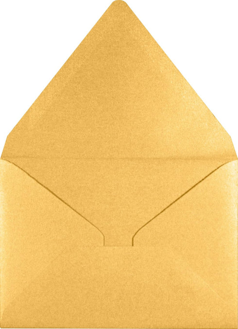 LUXPaper 4Bar A1 Gold Metallic Contour Flap Invitation Envelopes, 3 5/8" x 5 1/8", 80lb Text, 50 Qty