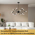 10 12-inch M10 180 Pieces Threaded Extension Poles Lighting Fixture Downrods Stems & Degrees Sloped Ceiling Adapter