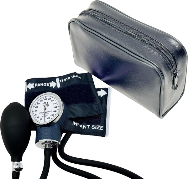 EMI Infant Sized Aneroid Sphygmomanometer Blood Pressure Monitor Set with Bulb, Gauge,