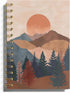 Boho Sun Mountain Spiral Notebook, 5.5x8.3 Inches, Preppy Nature Journal