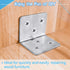 28PCS 168PCS L Brackets for Wood + Screws, Stainless Steel Corner Braces for Wooden Shelves, Heavy Duty Metal Angle
