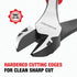 WORKPRO 8 Inch High Leverage Diagonal Pliers: Heavy Duty Wire Cutters in CRV Steel for Cutting Wires