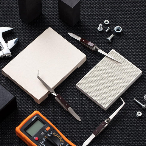 Zonon 2 Pieces Ceramic Honeycomb Soldering Board, Heat Proof Mat for Jewelry Making and Welding Tools