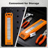 cleanan 100-Pack 1.5" 0.75", Single Edge Razor Blades with Dispenser, Carbon Steel Scraper Blades, each Blades measures