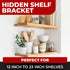 Set 2 11 inch (4 inch of Floating Shelf Brackets Multiple Mounting Location Baseplate/Heavy Duty Black Painted Mild