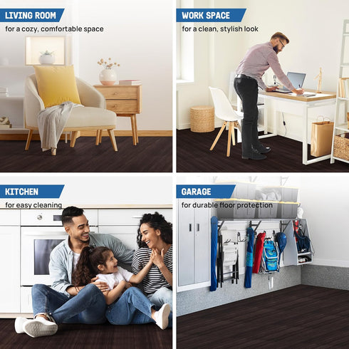 Yes4All 11,22,32 EVA Interlocking Mats, Puzzle Floor Tiles, Foam Floor Padding with Border for Furniture, Home Space