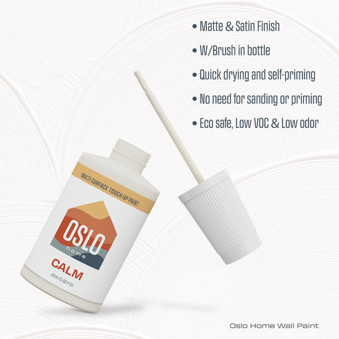 Touch Up Paint, Calm, 20ml, Matte, Quick Drying with Brush in Bottle for Home, Kitchen Cabinets, Walls