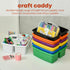 Plastic Storage Caddy Organizers, 6 Pcs Portable Teacher Classroom Supply Caddies with Handle, White