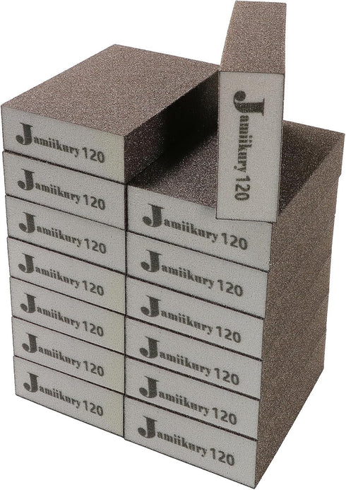 Jamiikury 16Pcs 120 Grit Sanding Blocks, Fine Sanding Sponge Washable and Reusable, Wet