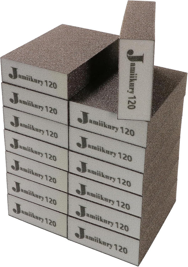 Jamiikury 16Pcs 120 Grit Sanding Blocks, Fine Sanding Sponge Washable and Reusable, Wet