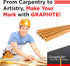 GRAPHITE Hard Lead Carpenter Pencils Bulk, Pack of 12 #2 (HB) Yellow Wooden Pencils