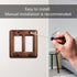 2-Pack 2-Gang Double Decorator Switch Plates and Outlet Covers, Solid Walnut Decorative Light Switch Cover