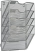 EasyPAG Silver Mesh Wall File Holder, Assemble Office Hanging File Organizer for Papers and Documents