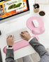 Ergonomic Mouse Pad Wrist Support Set, Memory Foam Keyboard Rest, Non-Slip Base Mousepad, Pink Set