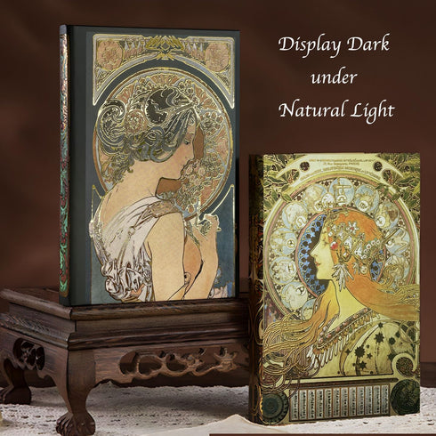 Exclusive Personal Journal for Women, Gilded Hardcover Notebook, 256 Full Color Pages, 5x7 Small Fancy Diary, Alphonse