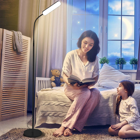 Wio-Mio Dimmer 3000K-6000K, Floor Lamps, RGB Color Changing Bright LED Floor Lamp with Stepless Adjustable Smart Remote