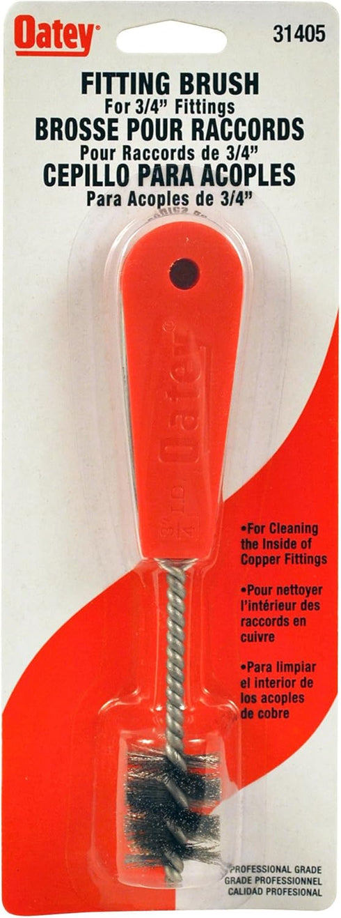 Oatey 31405 ID Fitting Brush with Heavy Duty Handle, Carded, 3/4"