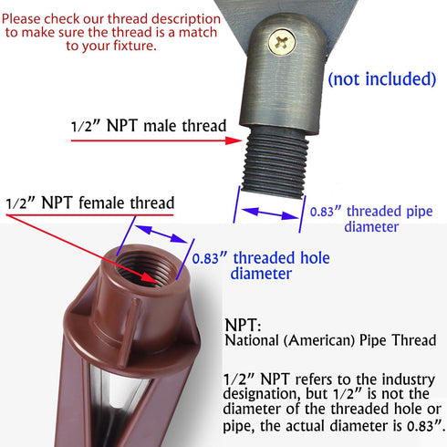 Ground Spike Stake Replacement for Low Voltage Landscape Lighting, High-impact ABS Construction for Spot Lights