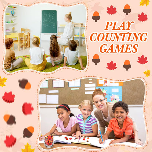Thanksgiving Mini Erasers for Kids, 60 Pcs Acorn and Maple Leaf Fun Erasers for Classroom Party Favors