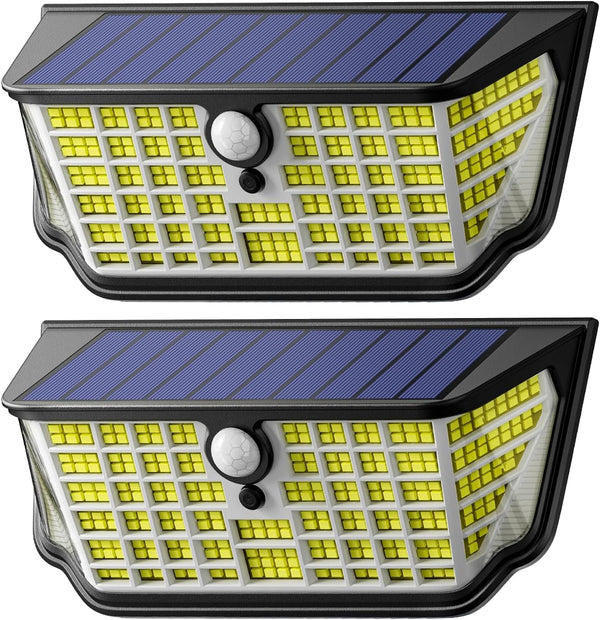 WdtPro Solar Lights Outdoor Waterproof, 300 Angle & 3 Lighting Modes Motion