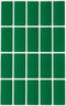 Royal Green Rectangle Sticker Tabs for Index Cards - Color Coding Stickers 300 Pack