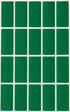 Royal Green Rectangle Sticker Tabs for Index Cards - Color Coding Stickers 300 Pack