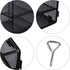 EASEPRES 5 Slot Mesh Desk Organizer Tray, File Paper Letter Folder Holder for Office Home School Classroom, Black, 2