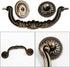 6 Pack Vintage Dresser Drawer Pull Handles, 3-3/4 Inch Hole Center, Yellow Bronze Drop Drawer Handles