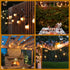 12Ft Commercial 11W S14 Bulbs Waterproof Outdoor String Lights - Grade Patio Lights Heavy Duty Light String Hanging