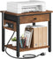 Gewudraw Printer Stand with Charging Station, 2-Tier Under Desk Printer Table, Side Table