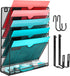 Wall File Organizer, 6 Pockets Mesh Hanging File Holder with Hooks for Office Supplies GALASALA