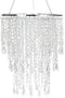 Sparkling Iridescent Beaded Chandeliers 8.6 inches Diameter for Wedding Centerpiece Living Room
