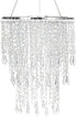 Sparkling Iridescent Beaded Chandeliers 8.6 inches Diameter for Wedding Centerpiece Living Room