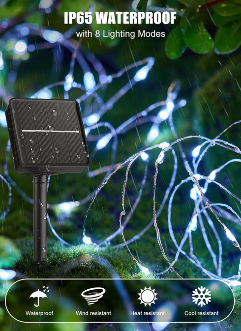 2 Packs 66Ft 200 Minetom Solar String Lights, Total LED Solar Fairy Lights, Waterproof Solar Lights for Outside Patio