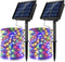 2 Pack Solar Powered Fairy String Lights Outdoor Waterproof 8 Modes Twinkle